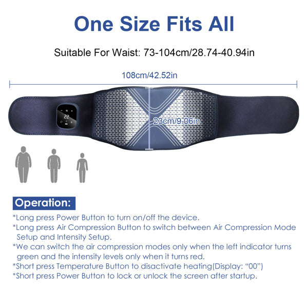 Cordless Lower Back Heating Pad Massager
